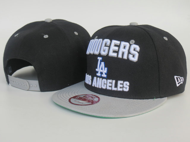 Los Angeles Dodgers Black Snapback Hat LS